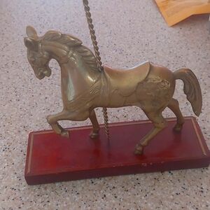 Vintage brass horse